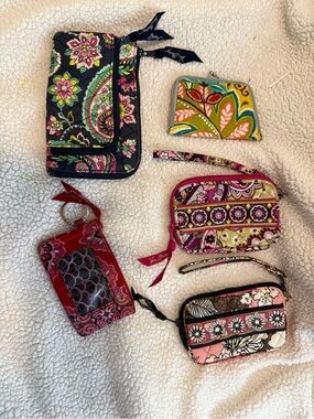 Vera Bradley Multicolor Quilted Wallet and Coin Pouch Set